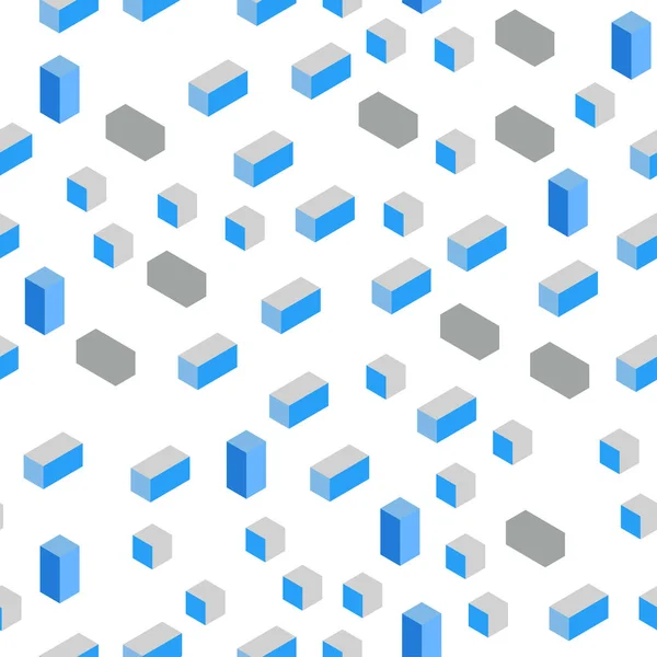 Light Blue Vector Seamless Isometric Backdrop Rhombus Красивая Иллюстрация Прямоугольниками — стоковый вектор