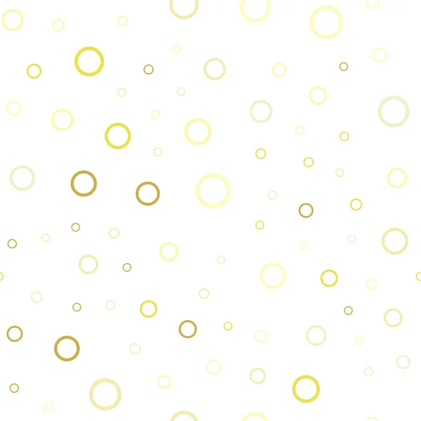 Light Yellow Vector Seamless Template Circles Abstract Illustration Colored Bubbles — Stock Vector