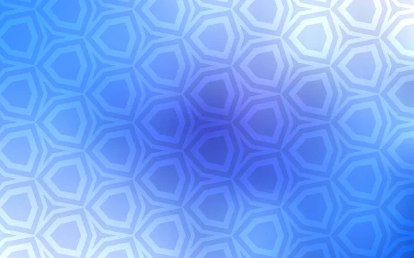 Agencement Vectoriel Bleu Clair Avec Des Formes Hexagonales Illustration Abstraite — Image vectorielle