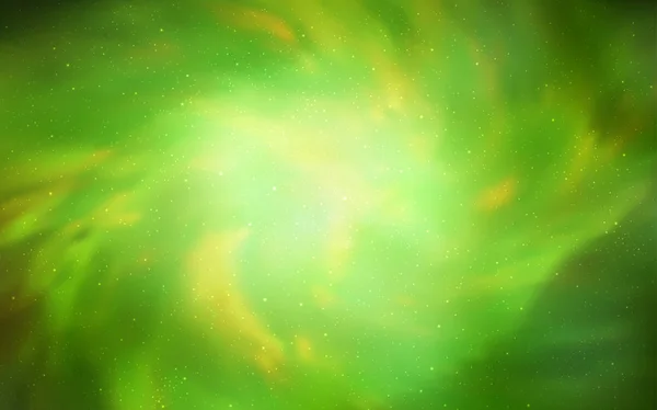 Světle Zelené Vektor Přikryjeme Astronomické Hvězdy Svítící Obrázek Hvězdami Oblohy — Stockový vektor