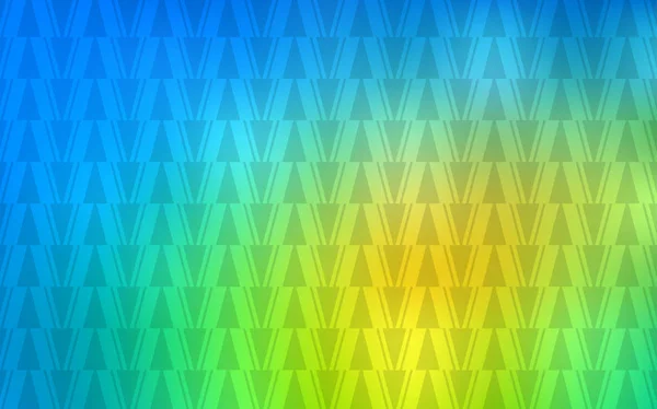 Azul Claro Fondo Vectorial Verde Con Triángulos Líneas Ilustración Abstracta — Archivo Imágenes Vectoriales