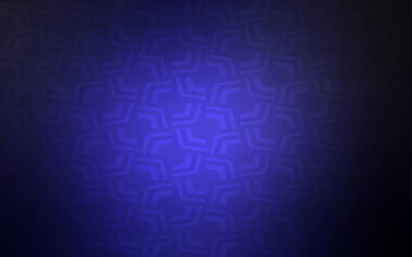 Donker Blauwe Vector Patroon Met Gebogen Lijnen Een Elegante Lichte — Stockvector