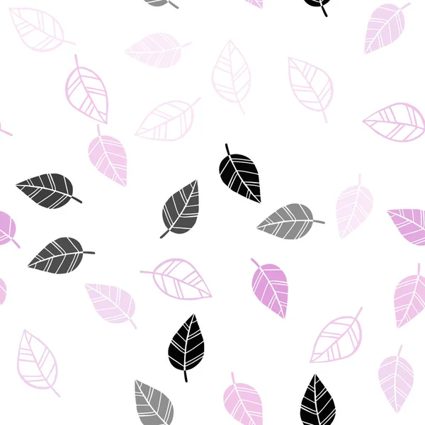 光ピンク ベクトルの葉でシームレスなエレガントな壁紙 モダンな幾何学的抽象イラストを残します トレンディなファブリック 壁紙のパターン — ストックベクタ