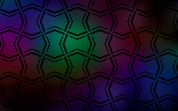 Donkere Multicolor Vector Textuur Met Gekleurde Lijnen Glitter Abstracte Illustratie — Stockvector
