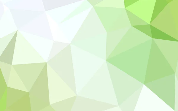Verde Claro Amarelo Vetor Triângulo Textura Mosaico Ilustração Colorida Estilo — Vetor de Stock