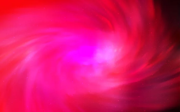 Licht Rode Vector Achtergrond Met Melkweg Sterren Wazig Decoratieve Ontwerp — Stockvector