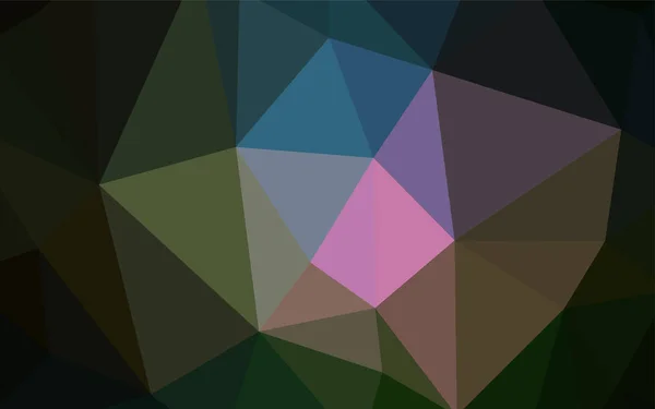 Fondo Mosaico Abstracto Vector Multicolor Oscuro Una Ilustración Color Completamente — Vector de stock