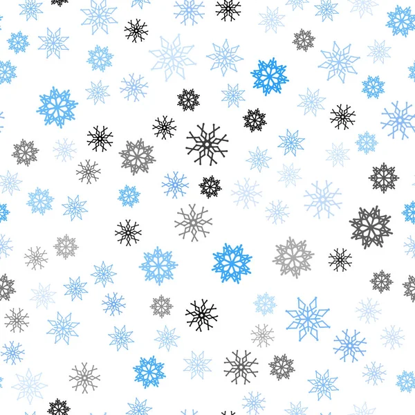 クリスマス雪の結晶ライト青ベクトル シームレスな背景 モダンな幾何学的な抽象的なイラスト結晶氷の 窓のブラインド カーテンの設計のためのパターン — ストックベクタ