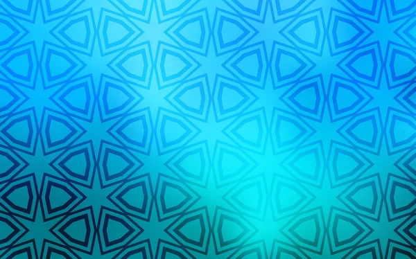 Modèle Vectoriel Bleu Clair Avec Étoiles Ciel Design Décoratif Flou — Image vectorielle