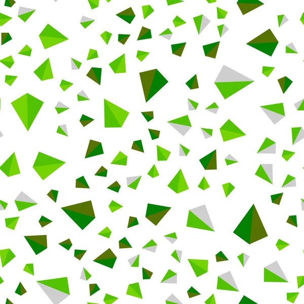 Hellgrüner Gelber Vektornahtloser Isometrischer Bezug Polygonalen Stil Dreiecke Auf Abstraktem — Stockvektor