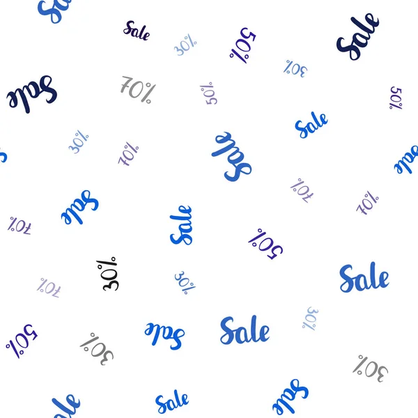 Fond Sans Couture Vectoriel Bleu Foncé Avec Signes Ventes Illustration — Image vectorielle