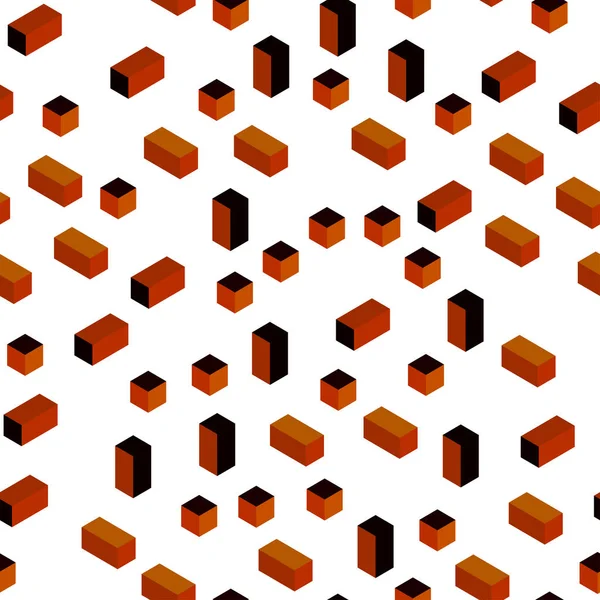 Dark Orange Vector Seamless Isometric Cover Polygonal Style Glitter Abstract — Stock Vector