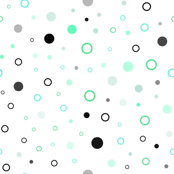 Textura Sin Costura Vectorial Verde Claro Con Discos Ilustración Con — Vector de stock