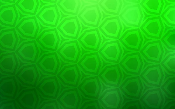 Modèle Vectoriel Vert Clair Avec Hexagones Colorés Illustration Avec Ensemble — Image vectorielle