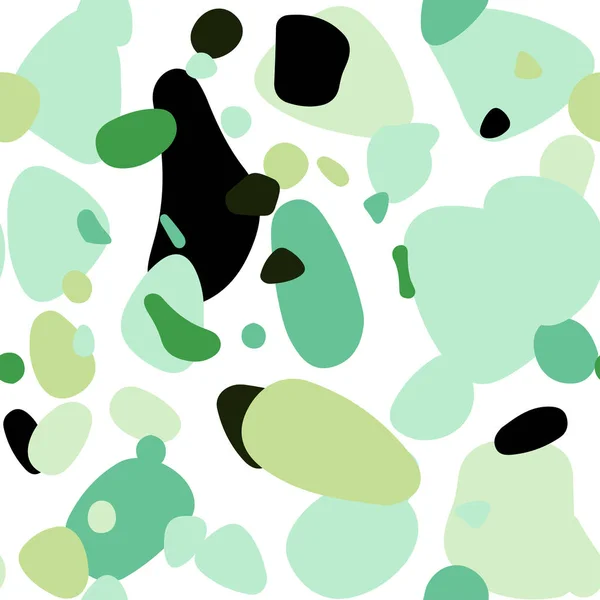 Světle Modrá Zelená Vektorové Bezešvé Pozadí Bubliny Ilustrace Sadou Zářivě — Stockový vektor