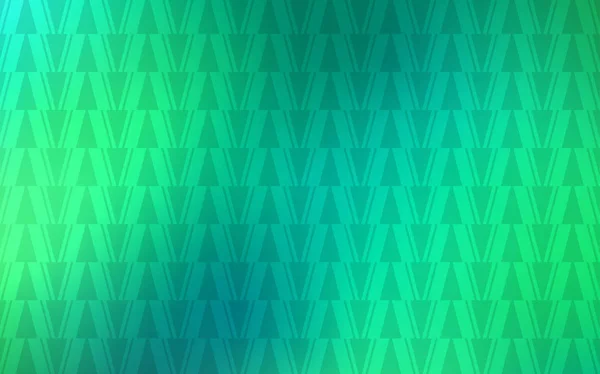 带有线条 三角形的浅绿色矢量布局 抽象风格的装饰设计 带有三角形 小册子 传单的图案 — 图库矢量图片