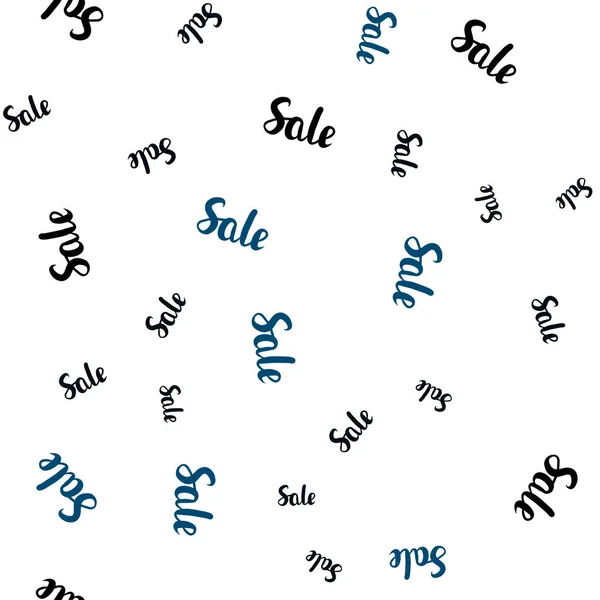 Modèle Sans Couture Vecteur Bleu Foncé Avec Des Mots Vente — Image vectorielle