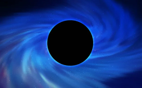 Modèle Vectoriel Bleu Clair Avec Trou Noir Étoiles Design Décoratif — Image vectorielle