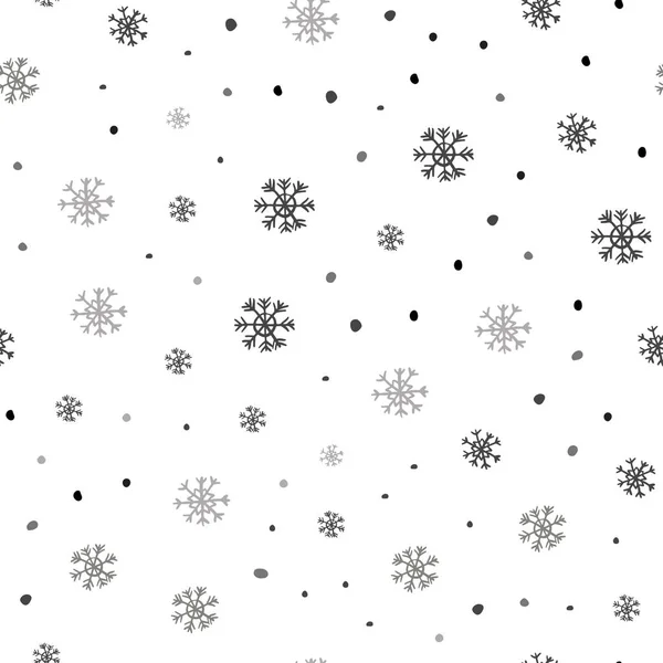 Hellgraue Vektor Nahtlose Textur Mit Farbigen Schneeflocken Buntes Dekorationsdesign Weihnachtlichen — Stockvektor