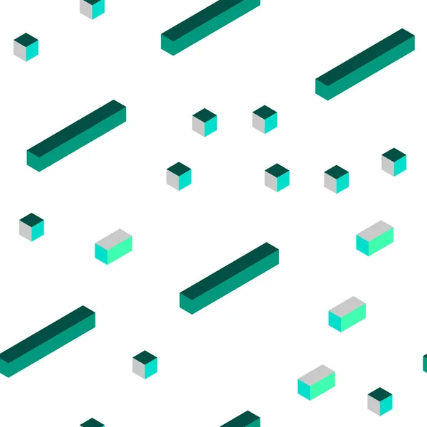 Light Green Vector Seamless Isometric Template Rhombus Abstract Gradient Illustration — Stock Vector