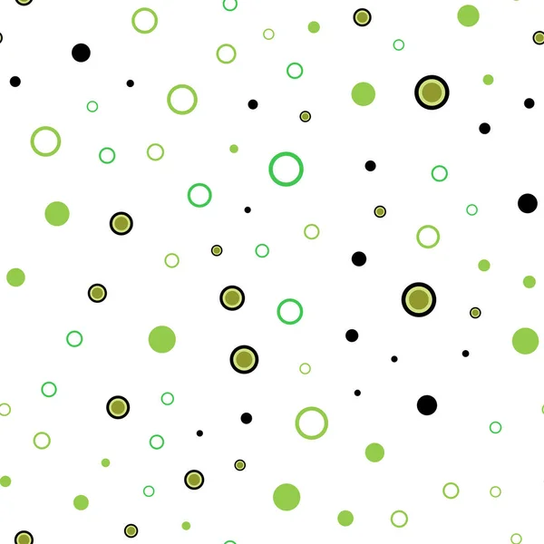 Hellgrüner Gelber Vektor Nahtloser Hintergrund Mit Blasen Schöne Farbige Illustration — Stockvektor