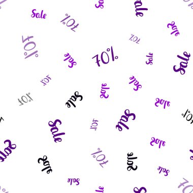 Koyu mor vektör 70 yüzde işaretleri ile seamless modeli. Soyut illüstrasyon renkli gradyan sembolleri satış ile. Reklamlar için zemin broşürler siyah Cuma.