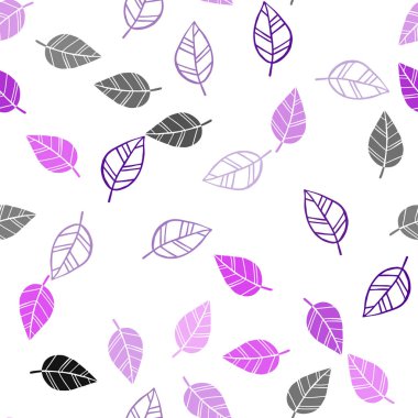 Koyu mor, pembe sorunsuz zemin yaprakları ile vektör. Bulanık tarzı ile yaratıcı şekilde bırakır. Kartvizit, Web siteleri için şablon.