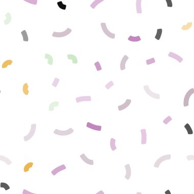 Işık çok renkli vektör sorunsuz arka plan eğik çizgilerle. Bulanık kabarcık şekillerle bir örnek. İş için tamamen yeni bir memphis tasarımı.