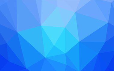 Hafif mavi vektör Çokgen soyut düzeni. Geometrik şekil gradyan ile Origami tarzında. Afiş için tamamen yeni şablon.