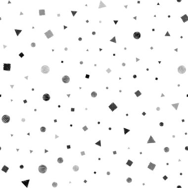 Karanlık çok renkli vektör sorunsuz zemin çizgiler, daireler, rhombus ile. Daire, üçgen, küpleri ile soyut degrade illüstrasyon. Desen için modaya uygun Kumaş, duvar kağıtları.