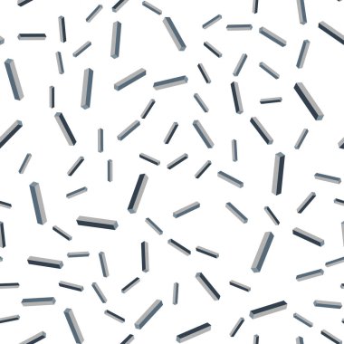 Düz çizgili ışık gri vektör sorunsuz, izometrik düzen. Glitter soyut illüstrasyon renkli sopa ile. Tasarım için duvar kağıdı, kumaş üreticileri.