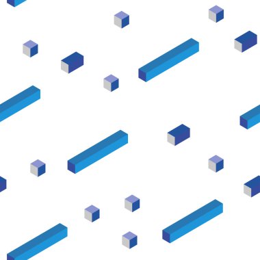 Hafif pembe, mavi vektör kesintisiz, izometrik arka plan dikdörtgenler ile. Modern Soyut illüstrasyon renkli dikdörtgenler ile. Kartvizit, Web siteleri için şablon.