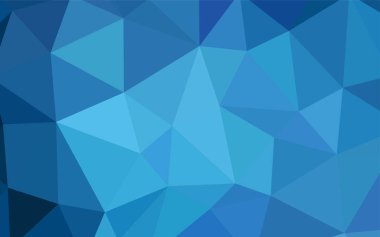 Hafif mavi vektör soyut poligonal şablonu. Üçgenler ile renkli soyut resimde. Cep telefonu arka plan için şablon.