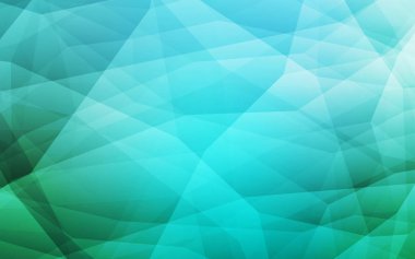 Açık mavi, üçgen zemin parlayan vektör yeşil. Noktalı resim stili üçgenler ile yaratıcı çizimde. İşiniz için yeni tasarım.