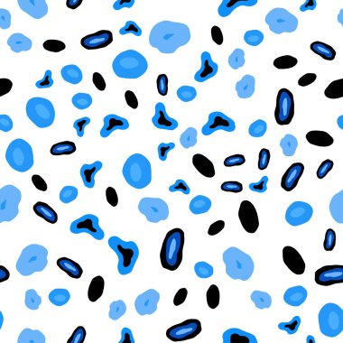 Hafif mavi vektör sorunsuz zemin noktalar ile. Bulanık daireler doğa tarzı ile güzel renkli resimde. Desen için modaya uygun Kumaş, duvar kağıtları.