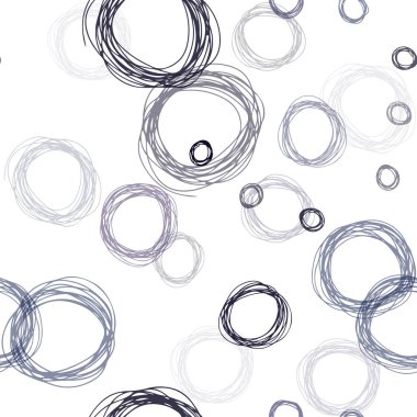 Koyu mor vektör daireler ile sorunsuz şablonu. Kabarcıkları ile soyut tarzda bulanık dekoratif tasarım. Doku pencere panjur, perdeler için.