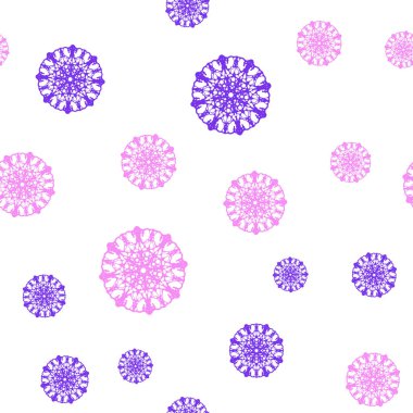 Hafif pembe vektör parlak kar taneleri ile sorunsuz düzeni. Bulanık arka plan gradyan ile kar. Kartvizit, Web siteleri için şablon.