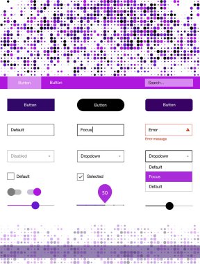 Daireler ile hafif mor vektör stil rehberi. Arka plan üzerinde renkli stil rehberi daireler ile. Bu örnek için sitesidir.