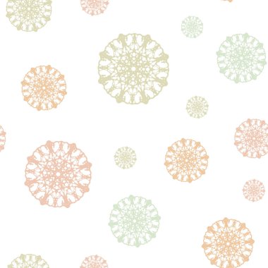 Açık yeşil, sarı vektör sorunsuz kapak güzel kar taneleri ile. Bulanık dekoratif tasarım kar ile xmas tarzında. Kartvizit, Web siteleri için şablon.