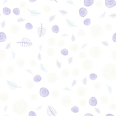 Işık çok renkli vektör yaprak ve çiçek ile Dikişsiz soyut desen. Yaprak ve çiçek Origami tarzı Doodle Illustration. Tasarım için duvar kağıdı, kumaş üreticileri.