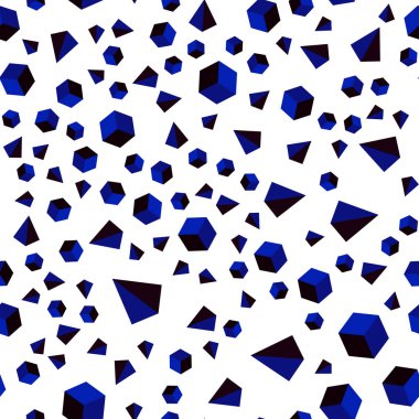 Koyu mavi dikdörtgenler, üçgenler ile kesintisiz, izometrik düzeni vektör. Glitter soyut resim kareleri, satırları. Desen için modaya uygun Kumaş, duvar kağıtları.