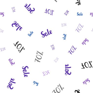 Açık mavi, kırmızı vektör satış fiyatları % 70 ile sorunsuz doku. Degrade illüstrasyon indirimli beyaz zemin üzerinde imzalar. Mega promosyonlar için fon indirimler.