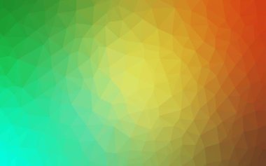 Açık yeşil, sarı vektör üçgen mozaik kapak. Renkli resimde üçgenler ile soyut tarzda. Senin arka plan için dokulu deseni.