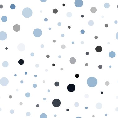 Koyu mavi vektör küreler ile seamless modeli. Kabarcıkları ile soyut tarzda bulanık dekoratif tasarım. Duvar kağıdı, kumaş üreticileri için modaya uygun bir tasarım.