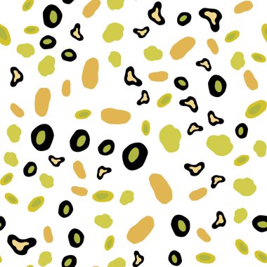 Açık yeşil, sarı vektör sorunsuz arka plan kabarcıkları ile. Kabarcıkları ile soyut tarzda bulanık dekoratif tasarım. Tekstil, kumaş, duvar kağıtları için tasarım.