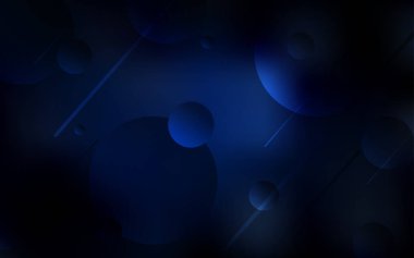 Koyu mavi vektör küreler desenle. Bulanık damla Glitter soyut Illustration yağmur. Reklam, poster, afiş, Web sitenizin için yeni tasarım.