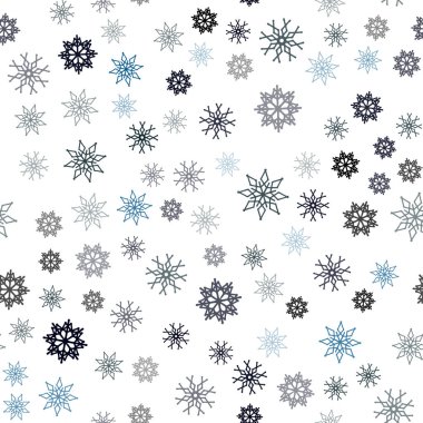 Koyu mavi, sarı buz kar taneleri ile sorunsuz şablon vektör. Modern geometrik soyut Illustration kristalleri ile buz. Desen tasarım kumaş, duvar kağıtları.