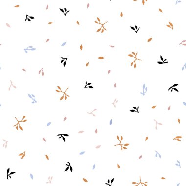 Açık mavi, sarı vektör sorunsuz zarif arka plan yaprakları ile. Bulanık tarzı ile yeni renkli resimde bırakır. Tekstil, kumaş, duvar kağıtları için tasarım.