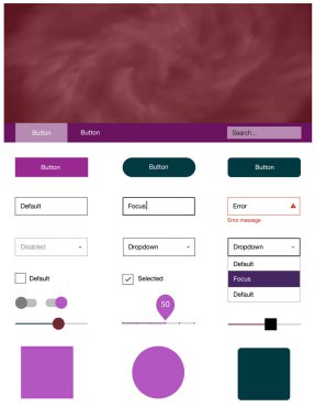 Evren yıldız ile hafif pembe vektör tasarım UI kiti. Web Kullanıcı arabirimi kiti ile onun üstbilgisindeki soyut degrade bulutlar. Web siteleri için basit renkli tasarım.