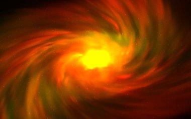 Galaksi yıldızlı koyu turuncu vektör arka planı. Soyut şablonda gökyüzü yıldızlarıyla parlayan illüstrasyon. Astroloji web siteleri için desen.